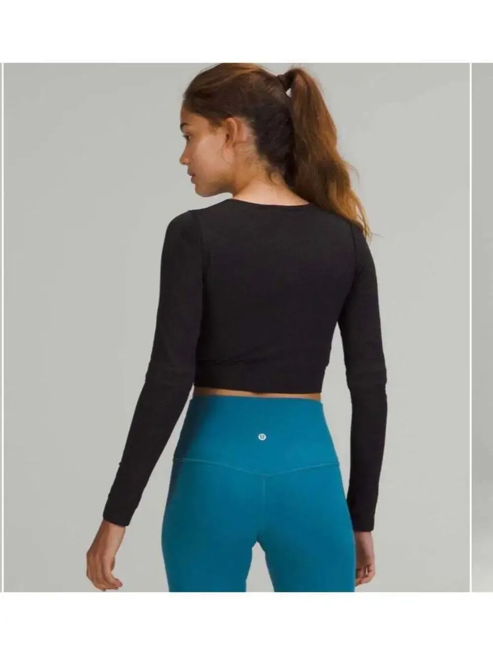 Lululemon Ebb To Street Long Sleeve Cropped Black size 4. $88 retail. Like new c